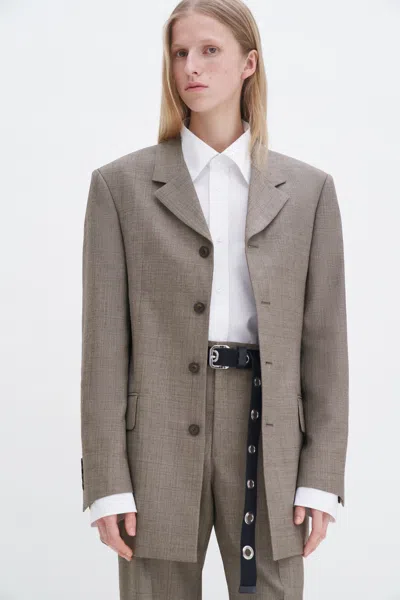 Filippa K Wool Blend Single Breasted Blazer In Gray