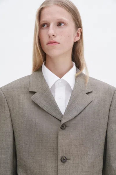 Filippa K Wool Blend Single Breasted Blazer In Gray