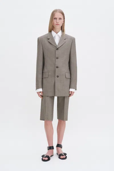 Filippa K Wool Blend Single Breasted Blazer In Gray