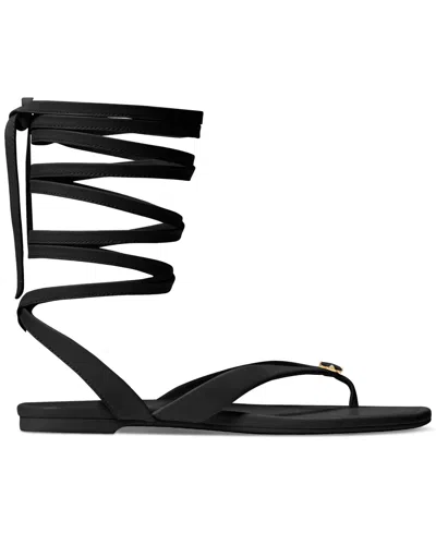 Kate Spade Flower Gladiator Sandals In Black
