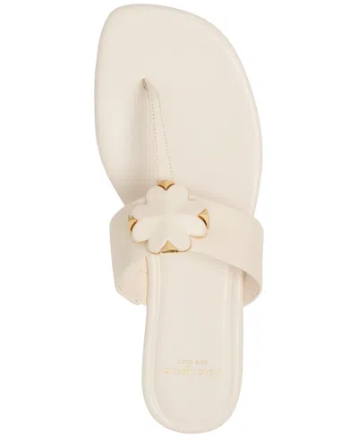 Kate Spade Flower Thong Sandals In Cream