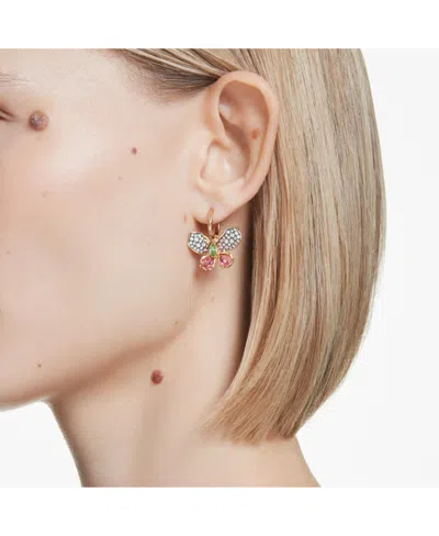 Swarovski Idyllia Crystal Butterfly Drop Earrings In Open Misce