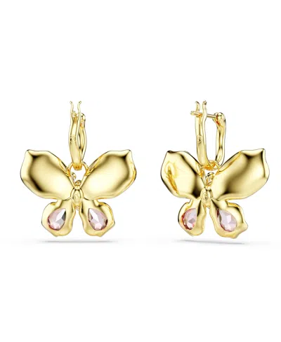 Swarovski Idyllia Crystal Butterfly Drop Earrings In Open Misce