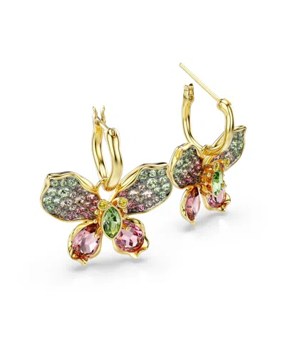 Swarovski Idyllia Crystal Butterfly Drop Earrings In Open Misce