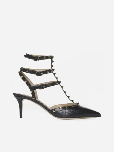Valentino Rockstud Leather Slingback Pumps