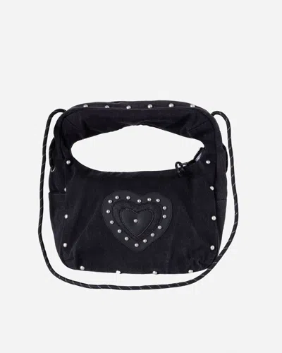 Perks And Mini Tarot Bag Denim Hearts In Black