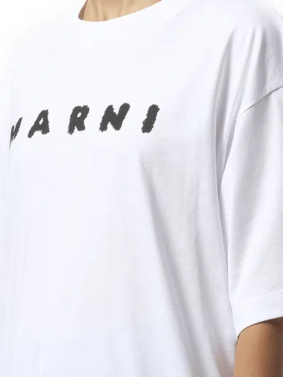 Marni Jersey Logo Short Sleeved T-shirt In Multi