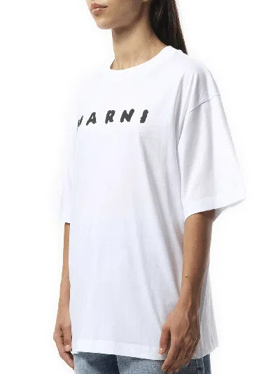 Marni Jersey Logo Short Sleeved T-shirt In Multi
