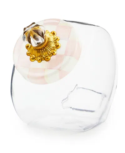 Mackenzie-childs Mackenzie Childs Cookie Jar With Rosy Check Enamel Lid In Multi