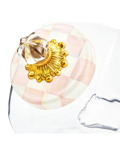 Mackenzie-childs Mackenzie Childs Cookie Jar With Rosy Check Enamel Lid In Multi