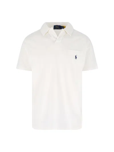 Polo Ralph Lauren Custom Slim Fit Mesh Polo In White