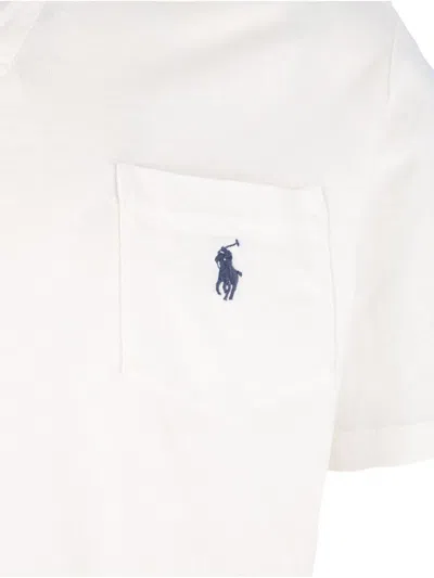 Polo Ralph Lauren Custom Slim Fit Mesh Polo In White
