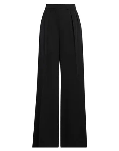 Max Mara High Waist Wide Leg Trousers With Pockets In Black