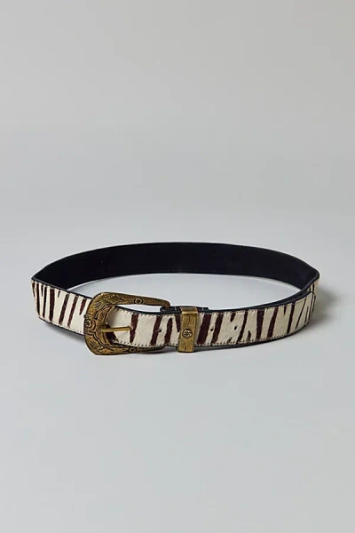 Urban Outfitters Zebra Pattern Belt In Zebra, Men's At  In Zebra