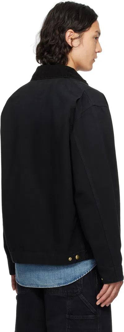 Carhartt Og Detroit Dearborn Jacket In 00e3k Black / Black