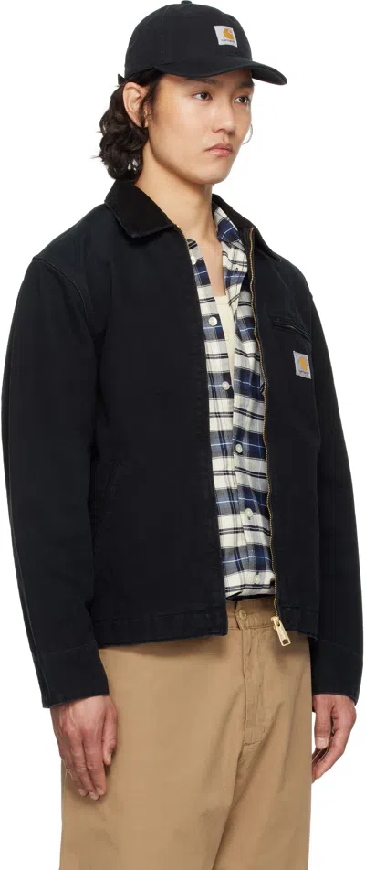 Carhartt Og Detroit Dearborn Jacket In 00e4o Black / Black