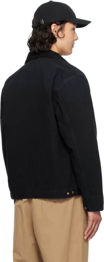 Carhartt Og Detroit Dearborn Jacket In 00e4o Black / Black