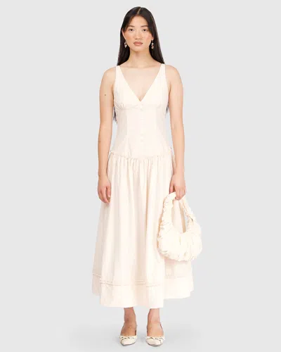 My Mum Made It Button Maxi Dress In Bone