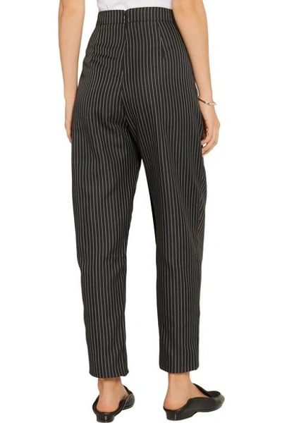 Shop Paper London Angel Pinstriped Twill Tapered Pants