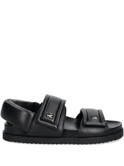 Patrizia Pepe Dual-strap Slide Sandals In Black