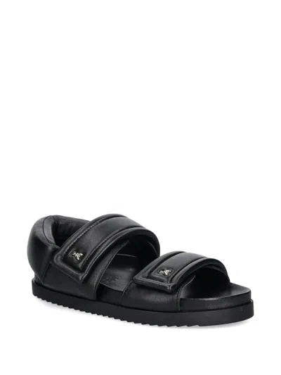 Patrizia Pepe Dual-strap Slide Sandals In Black