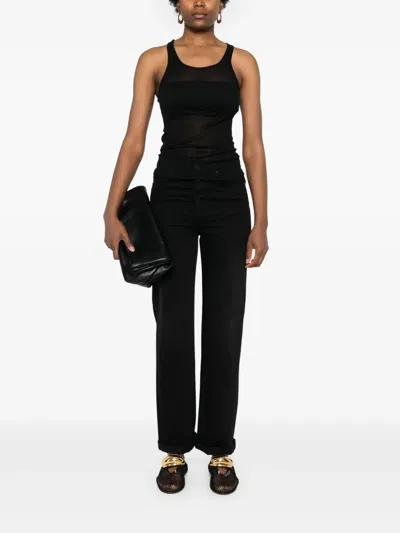 Modes Garments Sleeveless Cotton Top In Black