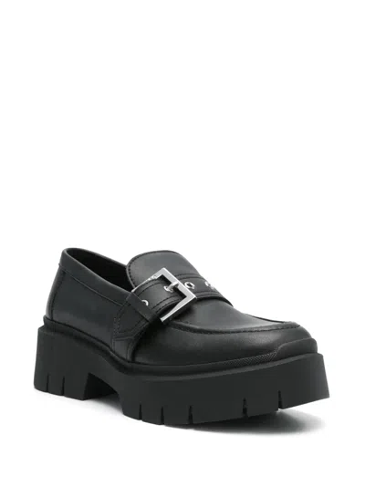 Hugo Boss Buckle-detail Loafers In Multi