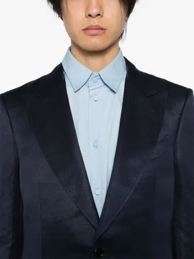 Tom Ford Single-breasted Suit In Blue