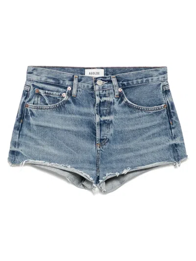 Agolde Vintage Parker Cut-off Shorts In Blue