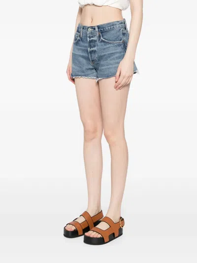Agolde Vintage Parker Cut-off Shorts In Blue