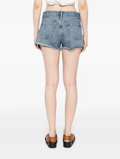 Agolde Vintage Parker Cut-off Shorts In Blue