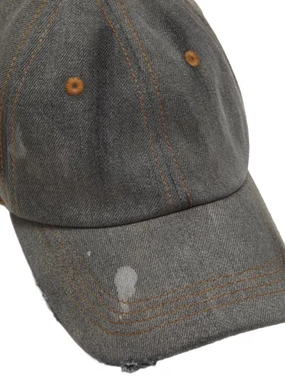 Acne Studios Denim Cap In Grey