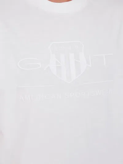 Gant Jersey T-shirt In White