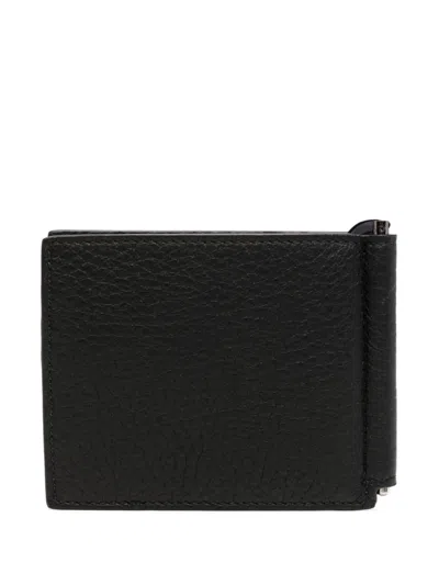 Kiton Leather Cardholder In Black