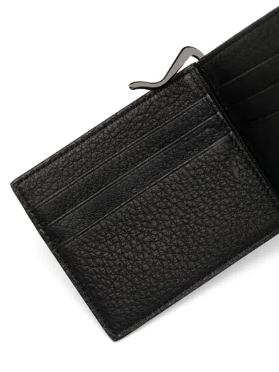 Kiton Leather Cardholder In Black