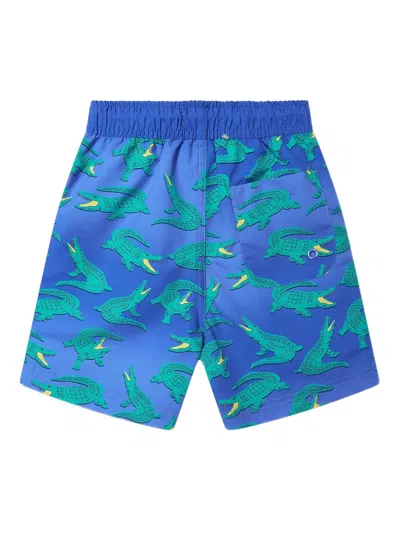 Soliswim Crocodile-print Swim Shorts In Blue