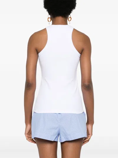 Modes Garments Ribbed Tank Top In White