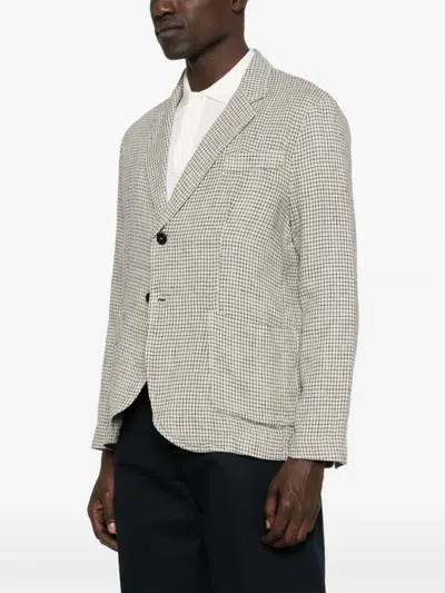 Original Vintage Style Checked Jacket In Neutrals
