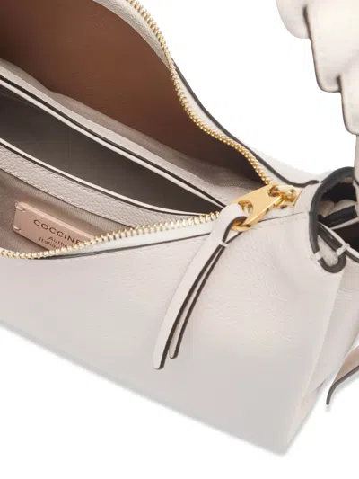 Coccinelle Medium Boheme Shoulder Bag In White