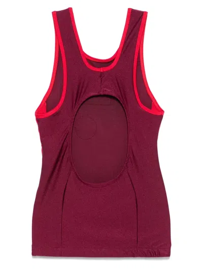 Martine Rose Logo-patches Swim Vest In Red