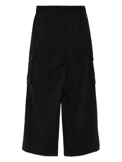 Chocoolate Wide-leg Cargo Pants In Black