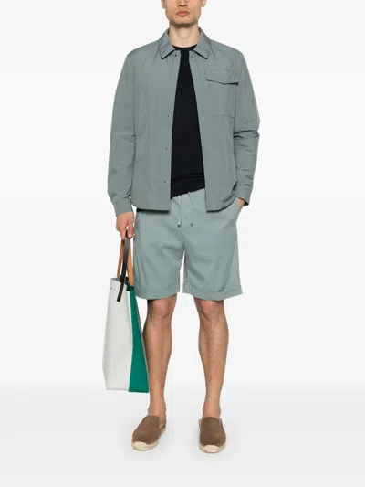 Canali Drawstring Shorts In Blue