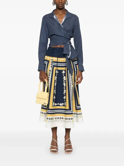 Mazzarelli Silk Shirts In Blue