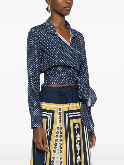 Mazzarelli Silk Shirts In Blue