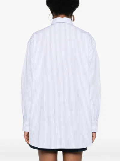 Modes Garments Striped Cotton Shirt In Blue