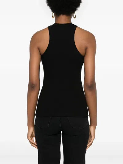 Modes Garments Ribbed Tank Top In Black