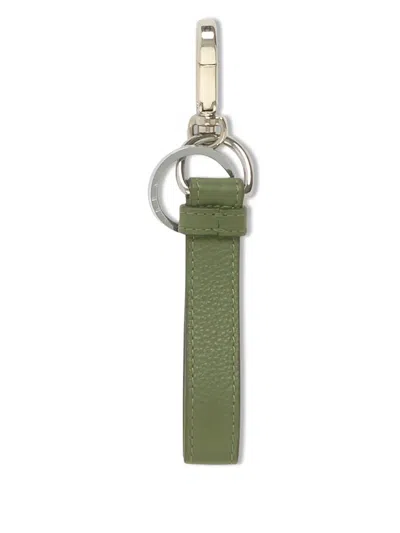 Marni Leather Keyring In Green