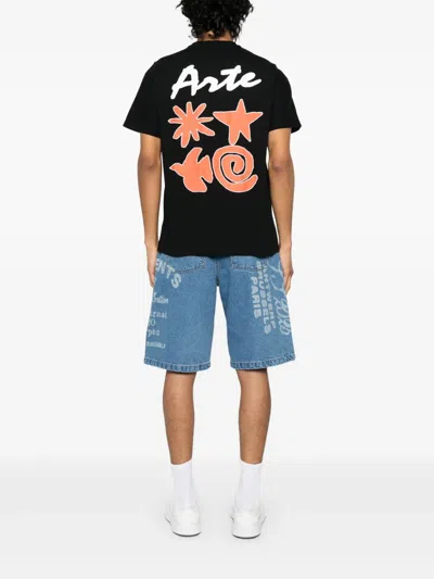 Arte 'elements' T-shirt In Black