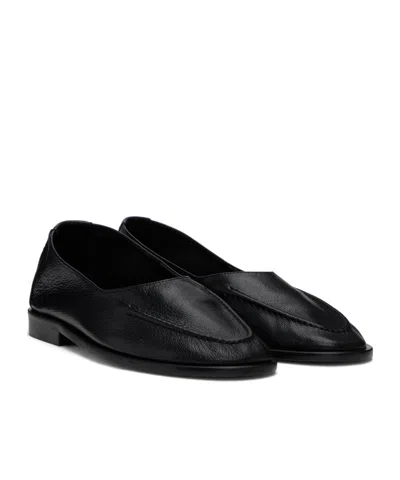 Hereu Black Juliol Winter Supple Shiny Flats In Black
