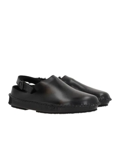 Hereu Cargol Genuine Shearling Lined Clog In Black